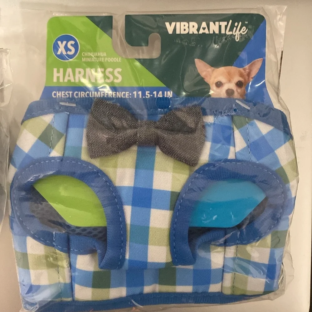NWT Lot of 2x [Vibrant Life] Bow Tie Dog Harnesses & Newsboy Hat, X-Small Breed